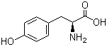 结构式 CAS# 60-18-4, L-酪氨酸; (2S,3R)-2-氨基-3-对羟苯基丙酸