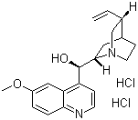 structure of CAS# 60-93-5, Quinine dihydrochloride;(6-Methoxy-4-quinolyl)(5-vinyl-1-azabicyclo[2.2.2]oct-2-yl)methanol dihydrochloride