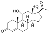 (11alpha)-11,17-二羟基-孕甾-4-烯-3,20-二酮分子结构 (CAS 603-98-5)
