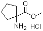 Methyl 1-amino-1-cyclopentanecarboxylate hydrochloride molecular structure (CAS 60421-23-0)