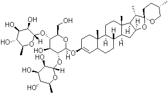 薯蓣皂苷分子结构 (CAS 60478-68-4)
