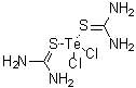 Dichlorobis(thiourea-S)tellurium molecular structure (CAS 60490-59-7)
