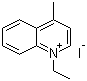 1-乙基-4-甲基喹啉鎓碘化物分子结构 (CAS 605-59-4)