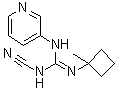 N-Cyano-N'-(1-methylcyclobutyl)-N''-3-pyridinylguanidine molecular structure (CAS 60560-05-6)