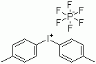 Bis(4-methylphenyl)iodonium hexafluorophosphate molecular structure (CAS 60565-88-0)