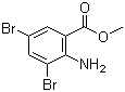Methyl 2-amino-3,5-dibromobenzoate molecular structure (CAS 606-00-8)