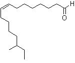 (Z)-14-甲基-8-十六碳烯醛分子结构 (CAS 60609-53-2)