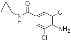 4-Amino-3,5-dichloro-N-cyclopropylbenzamide molecular structure (CAS 60676-83-7)