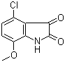 structure of CAS# 60706-07-2, 4-Chloro-7-methoxyisatin;4-Chloro-7-methoxy-1H-indole-2,3-dione
