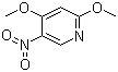2,4-二甲氧基-5-硝基吡啶分子结构 (CAS 607373-84-2)