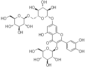 Quercetin-3-O-beta-D-glucose-7-O-beta-D-gentiobioside molecular structure (CAS 60778-02-1)