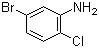 structure of CAS# 60811-17-8, 3-Bromo-6-chloroaniline;5-Bromo-2-chloroaniline; 5-Bromo-2-chlorophenylamine