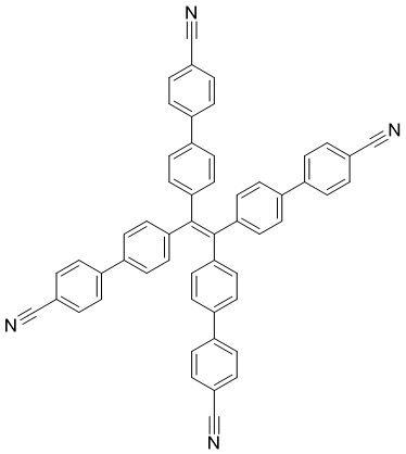 4',4''',4''''',4'''''''-(Ethene-1,1,2,2-tetrayl)tetrakis(([1,1'-biphenyl]-4-carbonitrile)) molecular structure (CAS 608129-43-7)