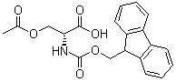 结构式 CAS# 608512-87-4, N-[芴甲氧羰基]-D-丝氨酸乙酸酯