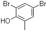 结构式 CAS# 609-22-3, 2,4-二溴-6-甲基苯酚
