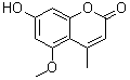 7-羟基-5-甲氧基-4-甲基-2H-1-苯并吡喃-2-酮分子结构 (CAS 6093-81-8)