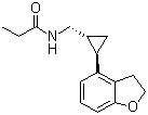 structure of CAS# 609799-22-6, Tasimelteon;(1R-trans)-N-[[2-(2,3-Dihydro-4-benzofuranyl)cyclopropyl]methyl]propanamide