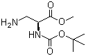 3-氨基-N-Boc-L-丙氨酸甲酯分子结构 (CAS 61040-20-8)