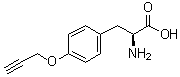 structure of CAS# 610794-20-2, O-2-Propyn-1-yl-L-tyrosine;2-Amino-3-[4-(prop-2-yn-1-yloxy)phenyl]propionic acid; p-Propagyl-L-tyrosine