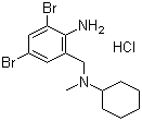 结构式 CAS# 611-75-6, 盐酸溴己新; N-(2-氨基-3,5-二溴苄基)-N-甲基环己胺盐酸盐