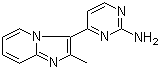 4-(2-Methylimidazo[1,2-a]pyridin-3-yl)-2-pyrimidinamine molecular structure (CAS 611239-37-3)