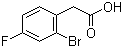 2-Bromo-4-fluorophenylacetic acid molecular structure (CAS 61150-59-2)
