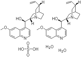 Quinine sulfate dihydrate molecular structure (CAS 6119-70-6)