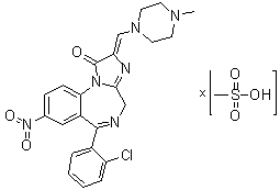 Loprazolam methanesulfonate molecular structure (CAS 61197-93-1)