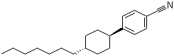 结构式 CAS# 61204-03-3, 反式-4-(4-庚基环己基)苯腈; 反式-4-(4-庚基环己基)苄腈