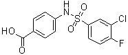 4-[[(3-Chloro-4-fluorophenyl)sulfonyl]amino]benzoic acid molecular structure (CAS 612043-04-6)