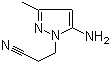 结构式 CAS# 61255-82-1, 3-(5-氨基-3-甲基-1H-吡唑-1-基)丙腈