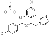 structure of CAS# 61318-91-0, Sulconazole nitrate;Sulcosyn; Exelderm; Myk; RS 44872; RS 44872-00-10-3