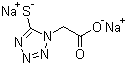 Sodium 2-(5-sulfido-1H-tetrazol-1-yl)acetate molecular structure (CAS 61336-49-0)