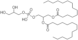 [1-(2,3-二羟基丙氧基羟基磷酰)氧基-3-十四酰氧基丙-2-基]十四酸酯分子结构 (CAS 61361-72-6)