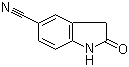 structure of CAS# 61394-50-1, 5-Cyano-1,3-dihydroindol-2-one;5-Cyanoindolin-2-one; 5-Cyanoox-2-indole; 5-Cyanooxindole; 2-Oxo-2,3-dihydro-1H-indole-5-carbonitrile; 2-Oxoindoline-5-carbonitrile