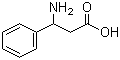 structure of CAS# 614-19-7, 3-Amino-3-phenylpropionic acid;DL-3-Amino-3-phenylpropionic acid; beta-Aminohydrocinnamic acid; DL-beta-Phenylalanine