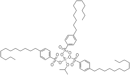异丙基三(十二烷基苯磺酰基)钛酸酯分子结构 (CAS 61417-55-8)