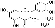 结构式 CAS# 6151-25-3, 二水槲皮素; 3,3',4',5,7-五羟基黄酮二水合物