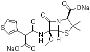Temocillin disodium salt molecular structure (CAS 61545-06-0)