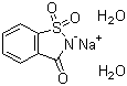 结构式 CAS# 6155-57-3, 糖精钠; 邻苯甲酰磺酰亚胺钠(二水)