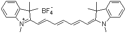 1,3,3-三甲基-2-[(1E,3E,5E)-7-(1,3,3-三甲基-2,3-二氢-1H-2-吲哚亚基)-1,3,5-庚三烯基]-3H-吲哚鎓四氟硼酸盐分子结构 (CAS 61575-73-3)