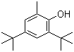 structure of CAS# 616-55-7, 4,6-Di-tert-butyl-2-methylphenol;4,6-Di-tert-butyl-o-cresol; 2,4-Bis(1,1-dimethylethyl)-6-methylphenol; 2,4-Di-tert-butyl-6-methylphenol; 2-Methyl-4,6-di-tert-butylphenol; 4,6-Di-tert-butyl-o-cresol