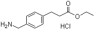 structure of CAS# 61630-10-2, 4-(Aminomethyl)benzenepropanoic acid ethyl ester hydrochloride