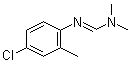 structure of CAS# 6164-98-3, N,N-Dimethyl-N'-(2-methyl-4-chlorophenyl)formamidine;N'-(2-Methyl-4-chlorophenyl)-N,N-dimethylformamidine; N'-(4-Chloro-2-methylphenyl)-N,N-dimethylmethanimidamide; N'-(4-Chloro-o-tolyl)-N,N-dimethylformamidine; N'-(p-Chloro-o-tolyl)-N,N-dimethylformamidine; RS 141; Schering 36,268