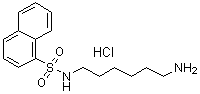 结构式 CAS# 61714-25-8, N-(6-氨基己基)-1-萘磺酰胺单盐酸盐