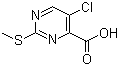 5-Chloro-2-(methylthio)pyrimidine-4-carboxylic acid molecular structure (CAS 61727-33-1)