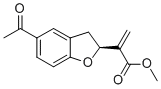 Methyl 2-(5-acetyl-2,3-dihydrobenzofuran-2-yl)propenoate molecular structure (CAS 617722-55-1)