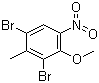 structure of CAS# 61827-59-6, 1,3-Dibromo-4-methoxy-2-methyl-5-nitrobenzene