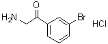 2-Amino-3'-bromoacetophenone hydrochloride molecular structure (CAS 61858-39-7)