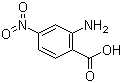 structure of CAS# 619-17-0, 4-Nitroanthranilic acid ;2-Amino-4-nitrobenzoic acid; 4-Nitro-2-aminobenzoic acid